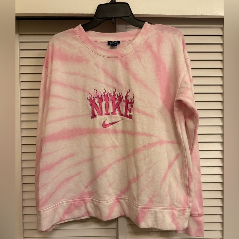 Splendid Faux Nike Pink Tie-Dye Sweatshirt Women’s Sz M